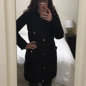 Long black winter coat